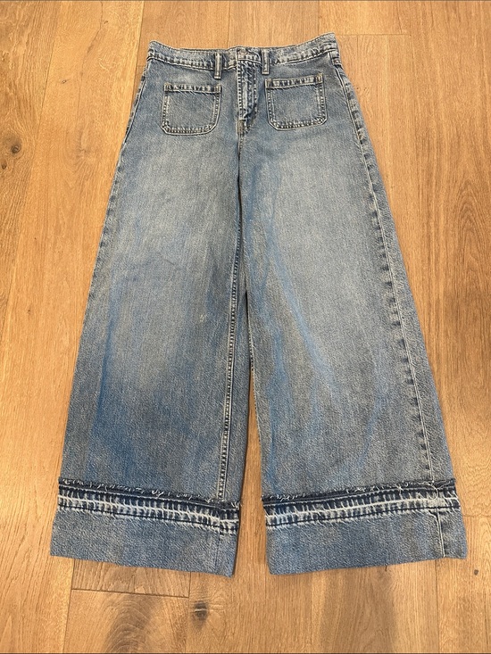 GAP Denim - GAP Light Blue Baggy Mid Rise Wide-Leg with Cuffed Hem